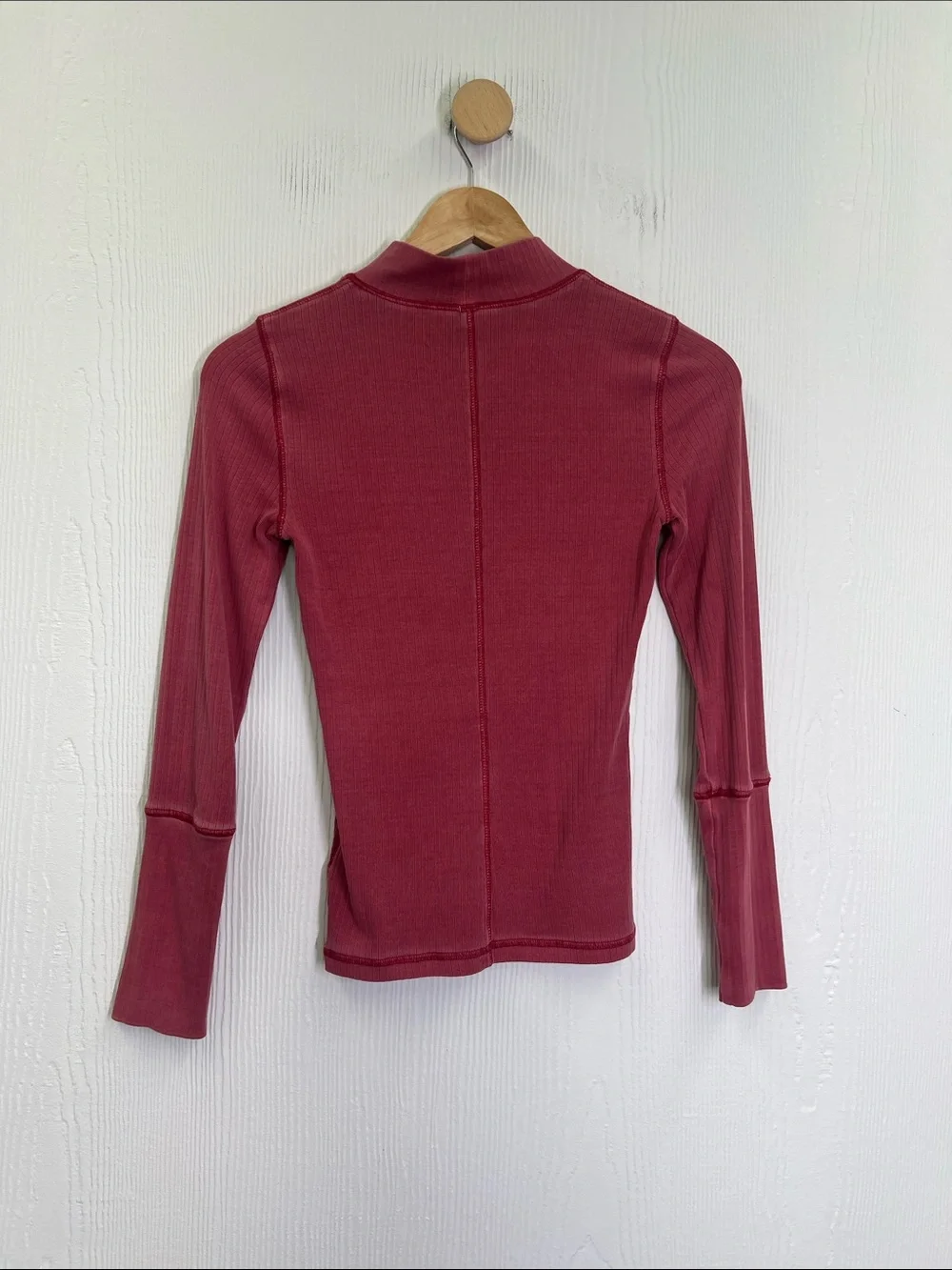 Free People - Intimately The Rickie Mock Neck Ribbed Long Sleeve Blouse Size XS